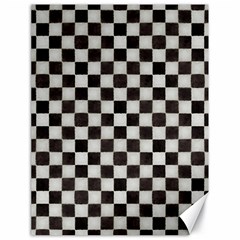 Large Black And White Watercolored Checkerboard Chess Canvas 18  X 24  by PodArtist