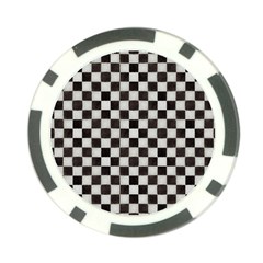 Large Black And White Watercolored Checkerboard Chess Poker Chip Card Guard