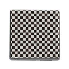 Large Black And White Watercolored Checkerboard Chess Memory Card Reader (square 5 Slot)