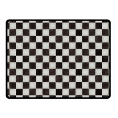 Large Black And White Watercolored Checkerboard Chess Fleece Blanket (small)
