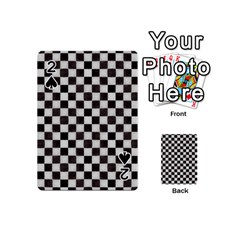 Large Black And White Watercolored Checkerboard Chess Playing Cards 54 Designs (mini)