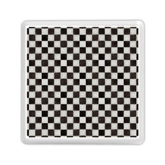 Large Black And White Watercolored Checkerboard Chess Memory Card Reader (square)