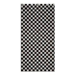 Black And White Watercolored Checkerboard Chess Shower Curtain 36  X 72  (stall)  by PodArtist