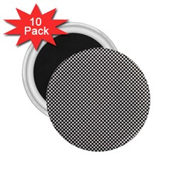 Small Black And White Watercolor Checkerboard Chess 2 25  Magnets (10 Pack)  by PodArtist