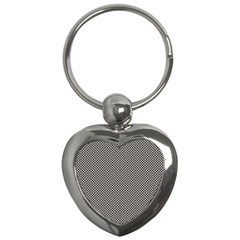 Small Black And White Watercolor Checkerboard Chess Key Chain (heart) by PodArtist