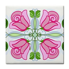 Figure Roses Flowers-ornament Tile Coaster