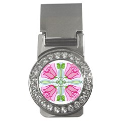 Figure Roses Flowers-ornament Money Clips (cz) 