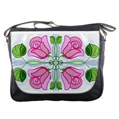 Figure Roses Flowers-ornament Messenger Bag