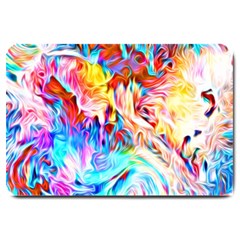 Background-drips-fluid-colorful- Large Doormat 