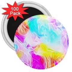 Background-drips-fluid-colorful 3  Magnets (100 Pack)
