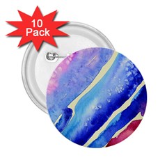 Painting-abstract-blue-pink-spots 2 25  Buttons (10 Pack) 