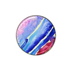 Painting-abstract-blue-pink-spots Hat Clip Ball Marker by Jancukart
