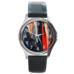 Art-modern-painting-background Round Metal Watch