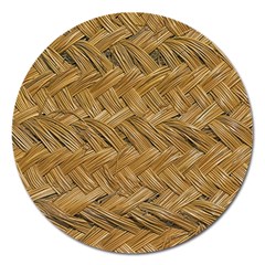 Esparto-tissue-braided-texture Magnet 5  (round) by Jancukart