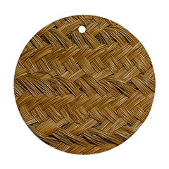 Esparto-tissue-braided-texture Round Ornament (two Sides) by Jancukart