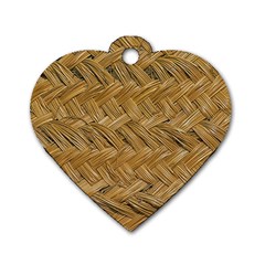 Esparto-tissue-braided-texture Dog Tag Heart (one Side)