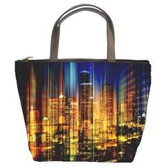 Skyline-light-rays-gloss-upgrade Bucket Bag by Jancukart