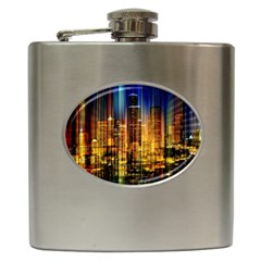 Skyline-light-rays-gloss-upgrade Hip Flask (6 Oz) by Jancukart