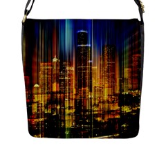 Skyline-light-rays-gloss-upgrade Flap Closure Messenger Bag (l) by Jancukart