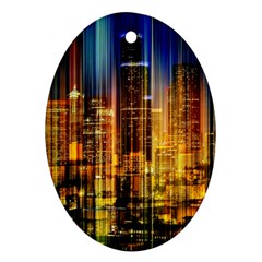 Skyline-light-rays-gloss-upgrade Ornament (oval)