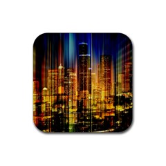 Skyline-light-rays-gloss-upgrade Rubber Coaster (square)