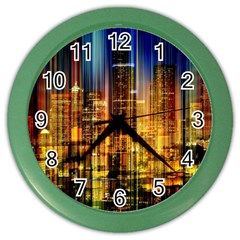 Skyline-light-rays-gloss-upgrade Color Wall Clock