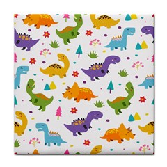 Dinosaurs-seamless-pattern-kids 003 Face Towel by nate14shop