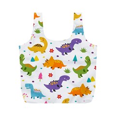 Dinosaurs-seamless-pattern-kids 003 Full Print Recycle Bag (m)