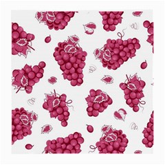 Grape-bunch-seamless-pattern-white-background-with-leaves 001 Medium Glasses Cloth (2 Sides) by nate14shop