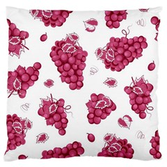 Grape-bunch-seamless-pattern-white-background-with-leaves 001 Standard Flano Cushion Case (two Sides) by nate14shop