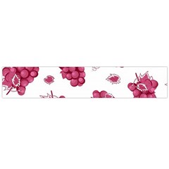 Grape-bunch-seamless-pattern-white-background-with-leaves 001 Large Flano Scarf 