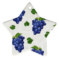 Grape-bunch-seamless-pattern-white-background-with-leaves Ornament (star) by nate14shop