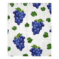 Grape-bunch-seamless-pattern-white-background-with-leaves Shower Curtain 60  X 72  (medium)  by nate14shop