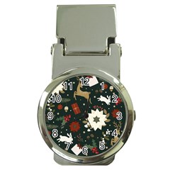 Hand Drawn Christmas Pattern Design Money Clip Watches by nate14shop