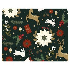 Hand Drawn Christmas Pattern Design Double Sided Flano Blanket (medium)  by nate14shop