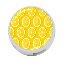 Lemon-fruits-slice-seamless-pattern 4-port Usb Hub (two Sides) by nate14shop