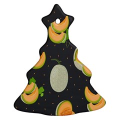 Melon-whole-slice-seamless-pattern Christmas Tree Ornament (two Sides) by nate14shop