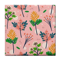 Seamless-floral-pattern 001 Tile Coaster