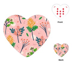 Seamless-floral-pattern 001 Playing Cards Single Design (heart) by nate14shop