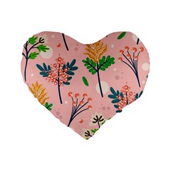 Seamless-floral-pattern 001 Standard 16  Premium Heart Shape Cushions