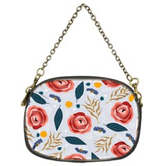 Seamless-floral-pattern Chain Purse (two Sides) by nate14shop