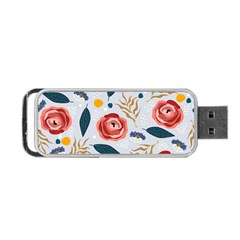Seamless-floral-pattern Portable Usb Flash (two Sides) by nate14shop