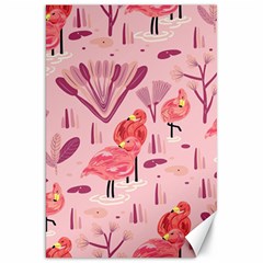 Seamless-pattern-with-flamingo Canvas 20  X 30  by nate14shop