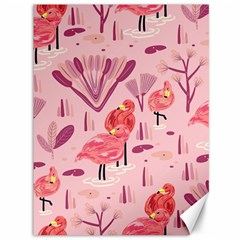 Seamless-pattern-with-flamingo Canvas 36  X 48  by nate14shop