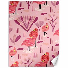 Seamless-pattern-with-flamingo Canvas 12  X 16  by nate14shop