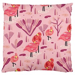 Seamless-pattern-with-flamingo Standard Flano Cushion Case (two Sides) by nate14shop