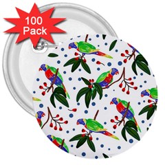 Seamless-pattern-with-parrot 3  Buttons (100 Pack) 