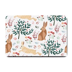 Seamless-pattern-with-rabbit Small Doormat  by nate14shop