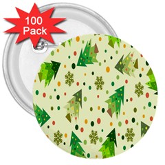 Hand Drawn Christmas 3  Buttons (100 Pack) 