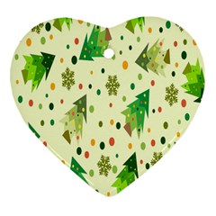 Hand Drawn Christmas Heart Ornament (Two Sides)